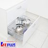 Giá xoong nồi inox nan tròn- ray giảm chấn DG70S - anh 1